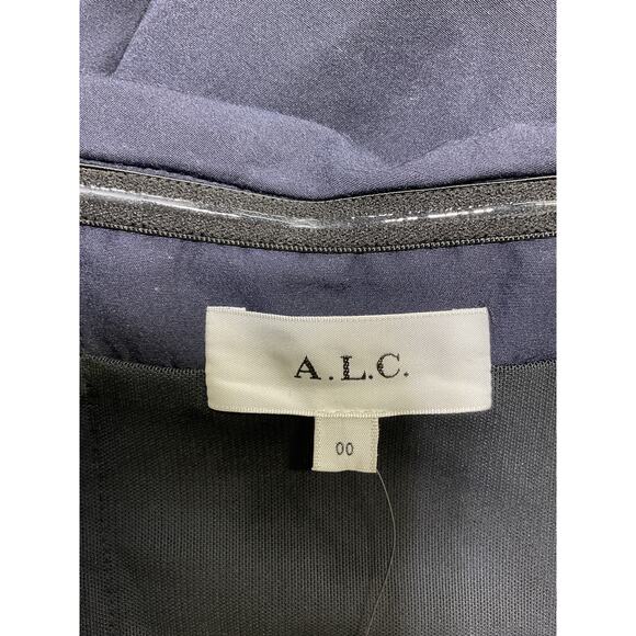 A.L.C. 'Austin' Navy Strapless Drop-Waist Poly Cotton Bend Maxi Dress Size 0 - - Picture 4 of 5